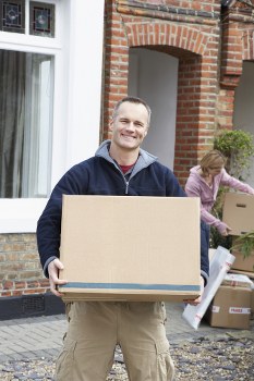 Preparation checklist and labeled boxes for a flat move in Uppernorwood