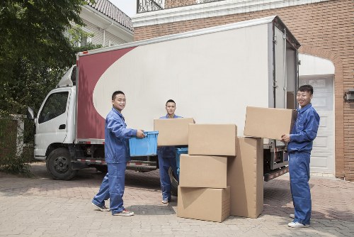 Removal van and packed boxes for Uppernorwood home moving