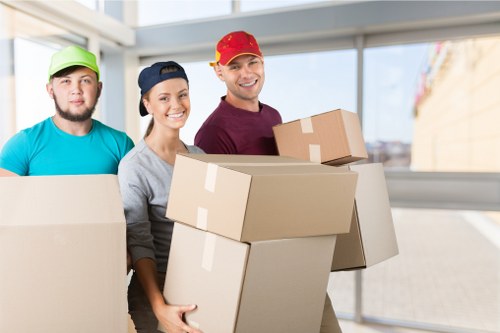 Professional packing materials prepared for a move in Uppernorwood