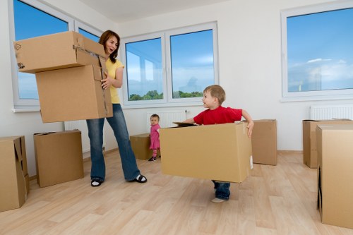 Packing boxes and organising household items for house removals in Upper Norwood